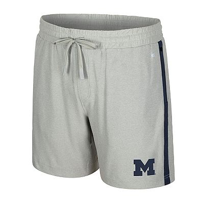 Men's Colosseum Gray Michigan Wolverines Mac Shorts