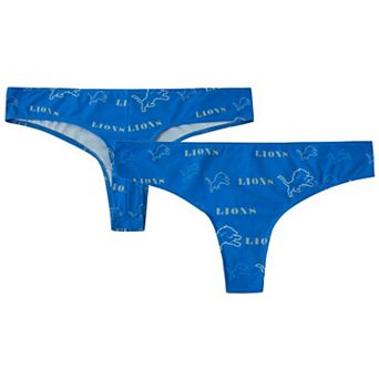 Women's Concepts Sport Blue Detroit Lions Mosaic All Over Print Thong