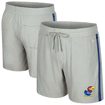 Men's Colosseum Gray Kansas Jayhawks Mac Shorts