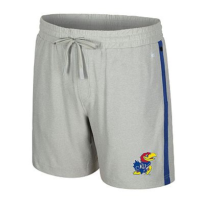 Men's Colosseum Gray Kansas Jayhawks Mac Shorts