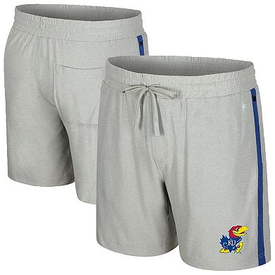 Men's Colosseum Gray Kansas Jayhawks Mac Shorts