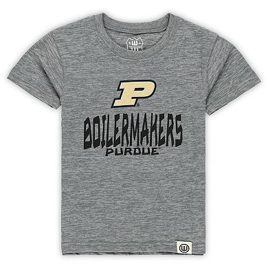 Toddler Wes & Willy Charcoal/Black Purdue Boilermakers Cloudy Yarn T-Shirt & Shorts Set