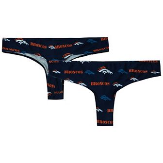 Women's Concepts Sport Navy Denver Broncos Mosaic All Over Print Thong
