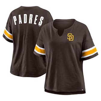 Women's Fanatics Brown San Diego Padres Curl Route T-Shirt