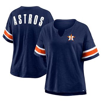 Women's Fanatics Navy Houston Astros Curl Route T-Shirt
