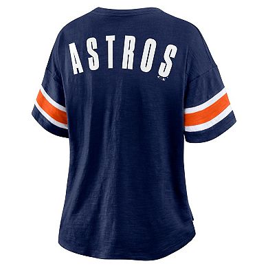 Women's Fanatics Navy Houston Astros Curl Route T-Shirt