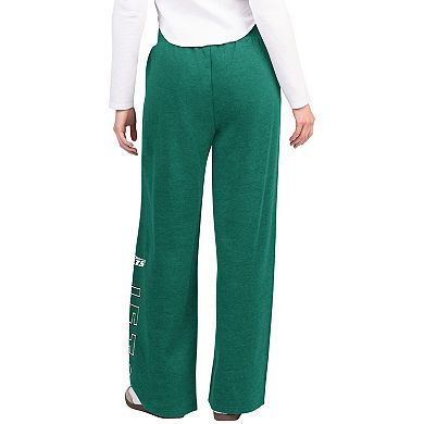 Women's G-III 4Her by Carl Banks Green New York Jets Field Wide Leg Sweatpants
