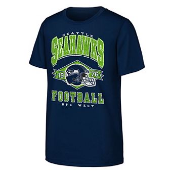 Youth Outerstuff College Navy Seattle Seahawks Kick Off T-Shirt