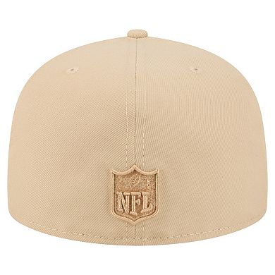 Men's New Era Light Beige Cleveland Browns Color Pack A-Frame 59FIFTY Fitted Hat