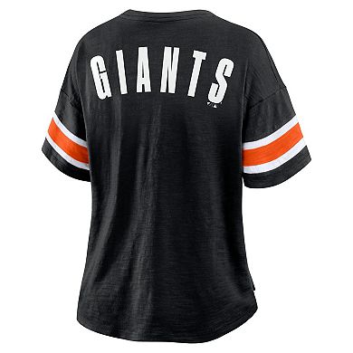Women's Fanatics Black San Francisco Giants Curl Route T-Shirt