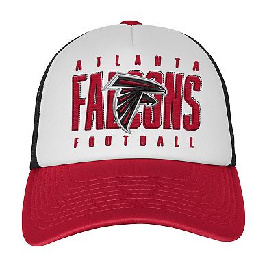 Youth White/Red Atlanta Falcons Essentials Trucker Adjustable Hat