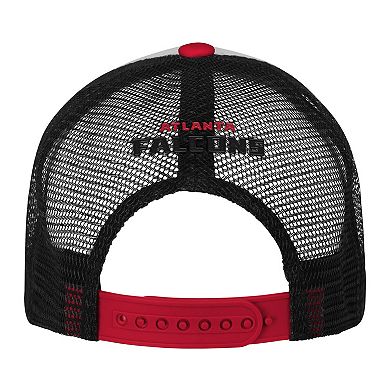 Youth White/Red Atlanta Falcons Essentials Trucker Adjustable Hat