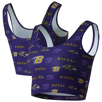 Women's Concepts Sport Purple Baltimore Ravens Mosaic Allover Print Bralette