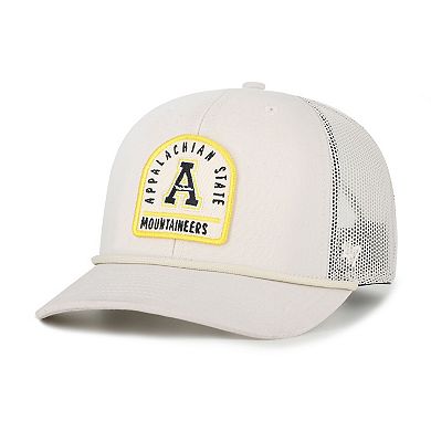 Unisex '47 Cream Appalachian State Mountaineers Core & Inline Gravestone Adjustable Trucker Hat