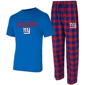 Men's Concepts Sport Royal/Red New York Giants Avondale T-Shirt & Flannel Pants Set