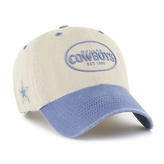 Men's '47 Khaki Dallas Cowboys Breaking Trail Clean Up Adjustable Hat
