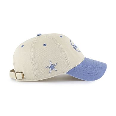 Men's '47 Khaki Dallas Cowboys Breaking Trail Clean Up Adjustable Hat