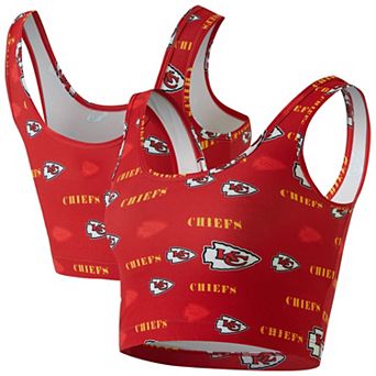 Women's Concepts Sport Red Kansas City Chiefs Mosaic Allover Print Bralette