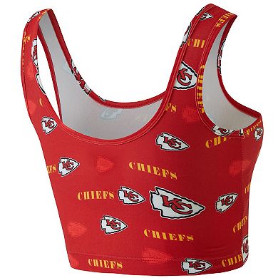 Women's Concepts Sport Red Kansas City Chiefs Mosaic Allover Print Bralette
