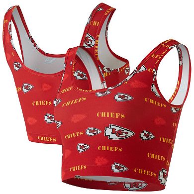 Women's Concepts Sport Red Kansas City Chiefs Mosaic Allover Print Bralette