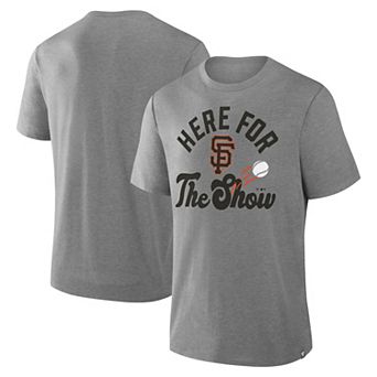 Men's Fanatics Heather Gray San Francisco Giants Nostalgia Tri-Blend T-Shirt
