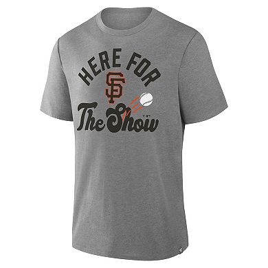 Men's Fanatics Heather Gray San Francisco Giants Nostalgia Tri-Blend T-Shirt