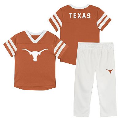 Infant Outerstuff Texas Orange Texas Longhorns Team Logo Red Zone Top and Pant Set