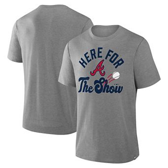 Men's Fanatics Heather Gray Atlanta Braves Nostalgia Tri-Blend T-Shirt