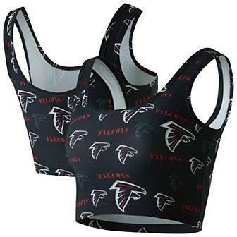 Women's Concepts Sport Black Atlanta Falcons Mosaic Allover Print Bralette