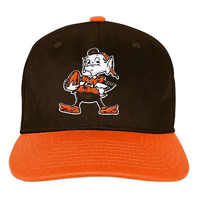 Youth Outerstuff Brown Cleveland Browns True Retro Adjustable Hat