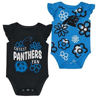 Girls Newborn & Infant Outerstuff Carolina Panthers The Sunshine Two-Piece Bodysuit Set