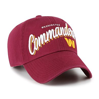 Women's '47 Burgundy Washington Commanders Ariana Clean Up Adjustable Hat