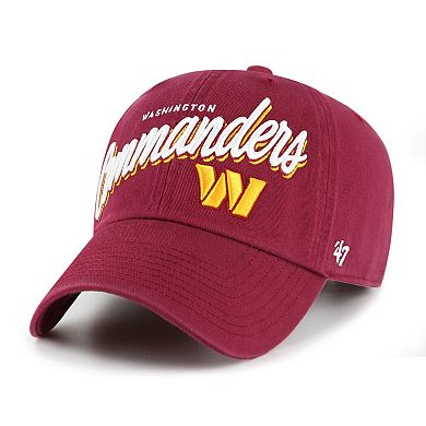 Women's '47 Burgundy Washington Commanders Ariana Clean Up Adjustable Hat