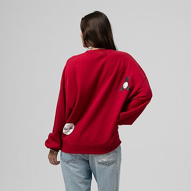 Women's Mitchell & Ness Crimson Alabama Crimson Tide Multi-Hit Sweatshirt