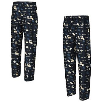 Men's Concepts Sport Black New Orleans Saints Mosaic All Over Print Pants