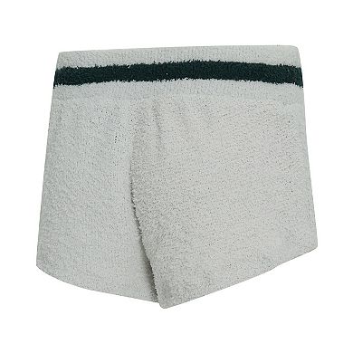 Women's Concepts Sport Gray Green Bay Packers Whitley Long Sleeve Hoodie Top & Shorts Set