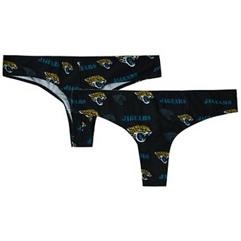 Women's Concepts Sport Black Jacksonville Jaguars Mosaic All Over Print Thong