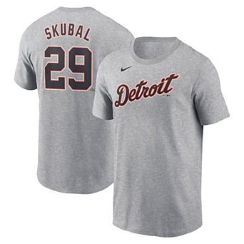 Men's Nike Tarik Skubal Gray Detroit Tigers Fuse Name & Number T-Shirt