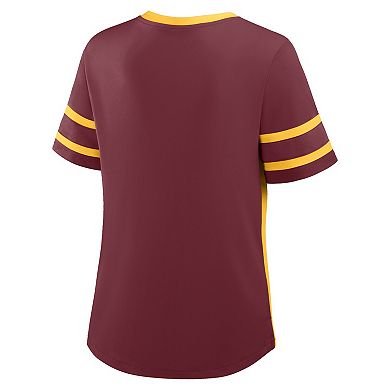 Women's Fanatics Maroon/Gold Minnesota Golden Gophers Be Fearless Athena Lace-Up T-Shirt