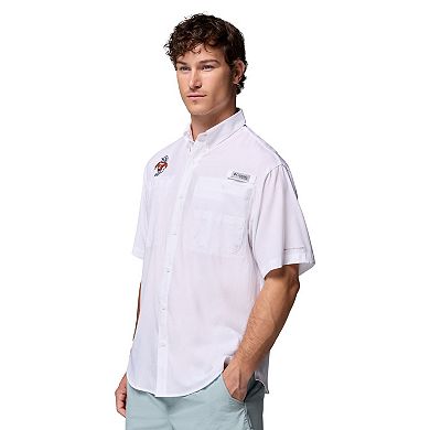 Men's Columbia White Tennessee Volunteers Tamiami Omni-Shade Button-Down Shirt