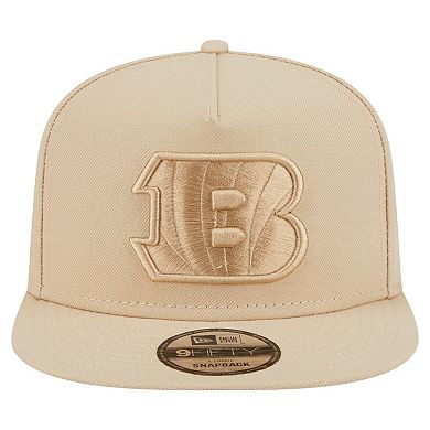 Men's New Era Light Beige Cincinnati Bengals Color Pack A-Frame 9FIFTY Snapback Hat
