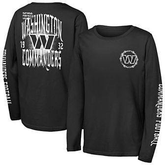Youth Outerstuff Black Washington Commanders Rumble Long Sleeve T-Shirt