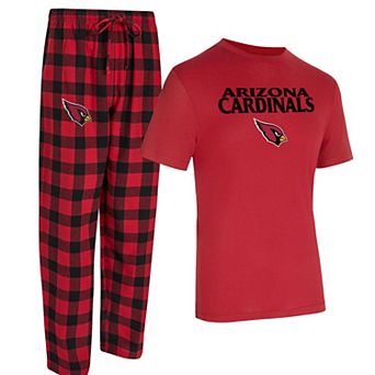 Men's Concepts Sport Cardinal/Black Arizona Cardinals Avondale T-Shirt & Flannel Pants Set