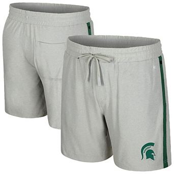 Men's Colosseum Gray Michigan State Spartans Mac Shorts