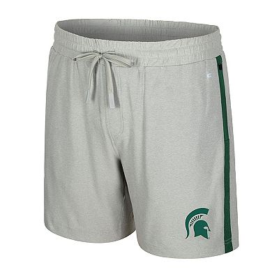 Men's Colosseum Gray Michigan State Spartans Mac Shorts