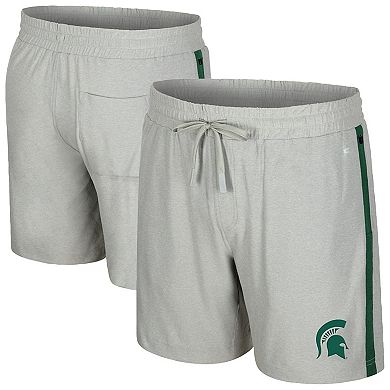 Men's Colosseum Gray Michigan State Spartans Mac Shorts
