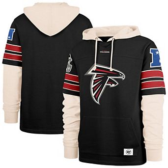 Men's '47 Black Atlanta Falcons Split Zone Cornerback Duo Hoodie
