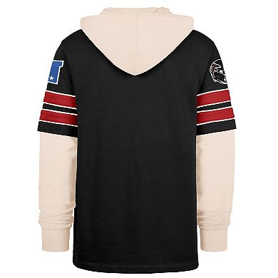 Men's '47 Black Atlanta Falcons Split Zone Cornerback Duo Hoodie