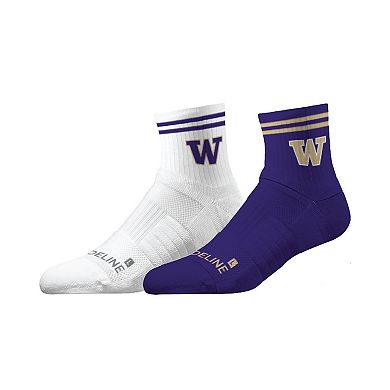 Unisex Strideline Washington Huskies Premium Knit 2-Pack Half Calf Socks Set