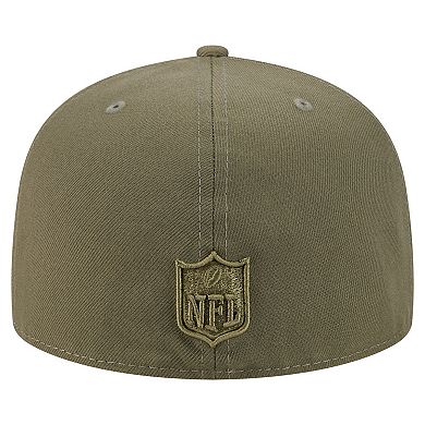 Men's New Era Olive Miami Dolphins Color Pack A-Frame 59FIFTY Fitted Hat